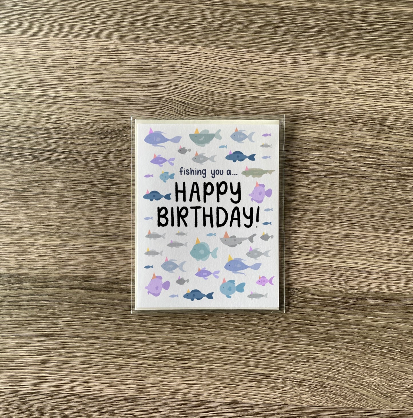 ‘fishing you a happy birthday!’ birthday card