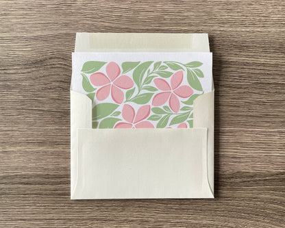 plumeria greeting card