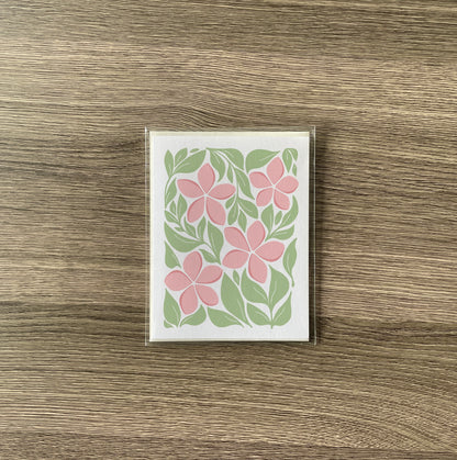 plumeria greeting card