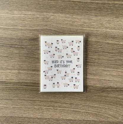 ‘herd it's your birthday!’ birthday card