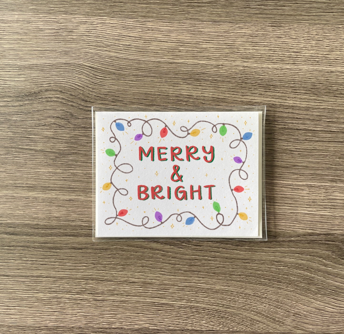 ‘merry & bright’ holiday greeting card