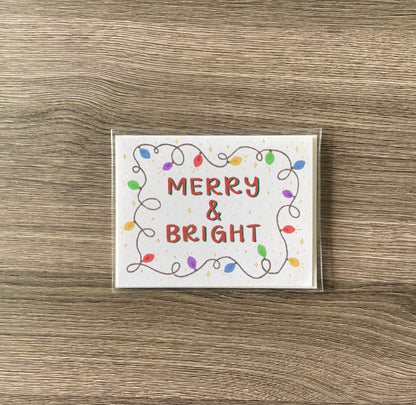 ‘merry & bright’ holiday greeting card