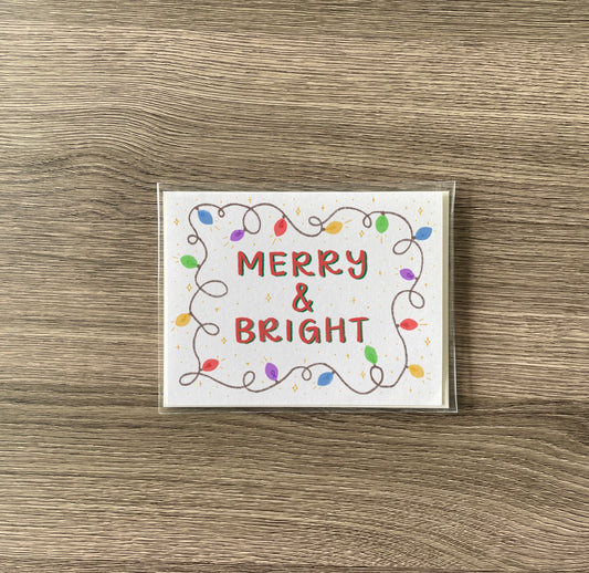 ‘merry & bright’ holiday greeting card