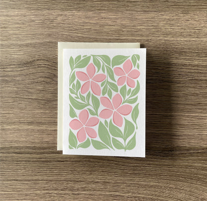 plumeria greeting card