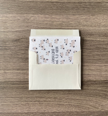 ‘herd it's your birthday!’ birthday card
