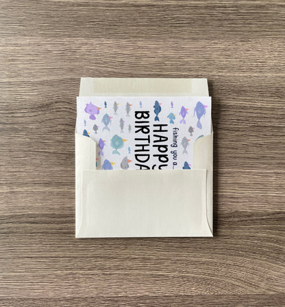 ‘fishing you a happy birthday!’ birthday card