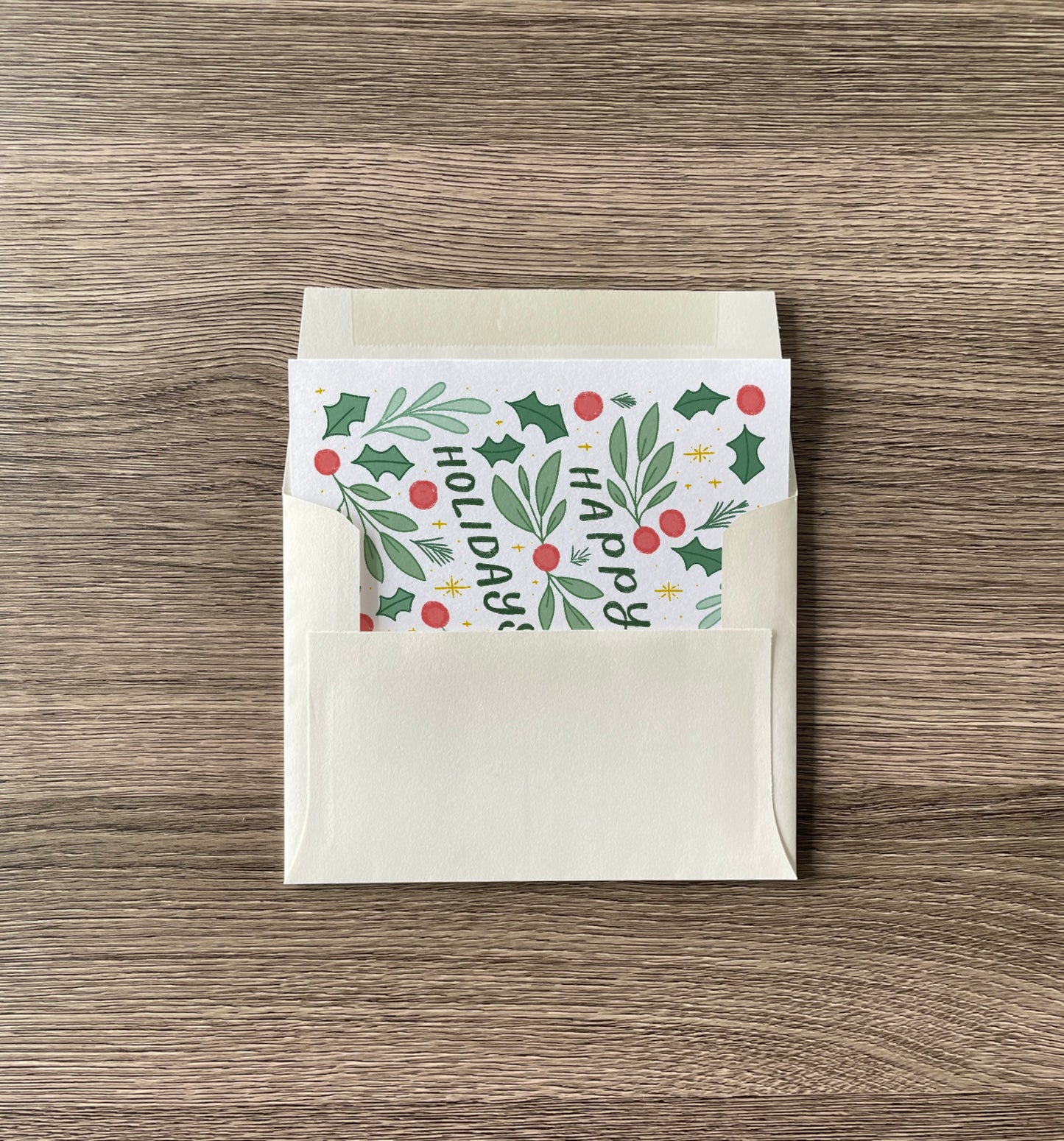 ‘happy holidays!’ holiday greeting card
