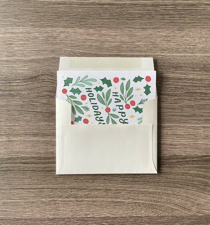 ‘happy holidays!’ holiday greeting card