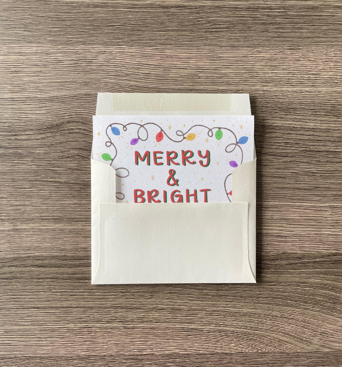 ‘merry & bright’ holiday greeting card