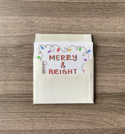 ‘merry & bright’ holiday greeting card
